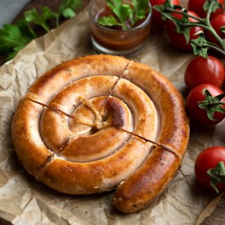 Lazacos kolbászkák - fűszeres/vajas - Az ár 10 dkg. termékre vonatkozik.